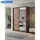 Шкаф-купе Клевер Атина с 2 дверями и зеркалом 240x160х65 см 6 полок ЛДСП цвет дуб крафт табак