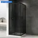 Душевой уголок Abber Schwarzer Diamant 622556 квадратный 80x80см черный профиль эффект стекла тонированный