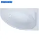 Ванна Aquanet Mia 246887 R к/с133 140x80 асимметричная акриловая цвет белый