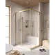 Душевой уголок Cezares Relax 304 прямоугольный 120х90см золотистый профиль эффект стекла прозрачный