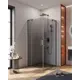 Душевой уголок Cezares Slider квадрат 90x90см никелированный профиль эффект стекла тонированный SLIDER-A-2-90/100-GRIGIO-GM