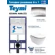 Комплект инсталляции Teymi Aina 52 T70012 с клавишей Teymi Helmi хром T70202CH и унитаз Kerama Marazzi Plaza Modern Торнадо микролифт белый