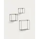 Полка настенная La forma Neth 12x1.3 см металл цвет черный 3 шт.