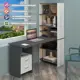Стол Мэрдэс Стл-овх 70x178x162 см лдсп цвет белый/графит СТЛ-ОВХ+С130Прям БЕГ