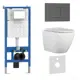 Инсталляция с унитазом комплект Iberica Blanca Tornado безободковый Bilbao Alto и клавиша серый матовый IB001.BLA.234.856