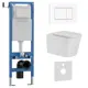 Инсталляция с унитазом комплект Iberica Blanca безободковый Toledo Alto и клавиша белый глянцевый IB.001M.TLA.231.855