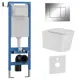 Инсталляция с унитазом комплект Iberica Blanca безободковый Toledo Alto и клавиша хром глянцевый IB.001M.TLA.231.852
