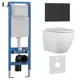 Инсталляция с унитазом комплект Iberica Blanca Tornado безободковый Bilbao Alto и клавиша черный матовый IB.001M.BLA.234.851