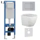Инсталляция с унитазом комплект Iberica Blanca безободковый Bilbao Alto и клавиша хром матовый IB.001M.BLA.231.853