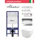 Инсталляция Alentori SISTEMA 52 AL.SIS11T с клавишей CHIAVE A гл/хром AL.CHI012CH Alentori FLUIRE 110 Vortex унитаз с микролифтом глянцевый белый