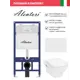 Инсталляция Alentori SISTEMA 52 AL.SIS11T с клавишей Alentori CHIAVE L матовый белый AL.CHI019WM Hansgrohe CreekTide Q унитаз 540x360 белый