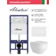 Инсталляция Alentori SISTEMA 52 AL.SIS11T с клавишей CHIAVE A матовый белый AL.CHI020WM Alentori FLUIRE 208 унитаз микролифт глянцевый белый