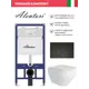 Инсталляция Alentori SISTEMA 52 AL.SIS11T с клавишей CHIAVE L матовый черный AL.CHI103BM Alentori FLUIRE 208 унитаз микролифт глянцевый белый