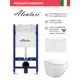 Инсталляция Alentori SISTEMA 50 AL.SIS33T с клавишей CHIAVE A матовый белый AL.CHI020WM Alentori FLUIRE 110 Vortex унитаз микролифт глянцевый белый