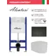 Инсталляция Alentori SISTEMA 50 AL.SIS33T с клавишей CHIAVE L матовый черный AL.CHI103BM Alentori FLUIRE 2101 Vortex унитаз микролифт глянцевый белый