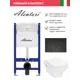 Инсталляция Alentori SISTEMA 50 AL.SIS33T с клавишей Alentori CHIAVE L матовый черный AL.CHI103BM Hansgrohe CreekTide Q унитаз 540x360 белый
