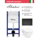Инсталляция Alentori SISTEMA 50 AL.SIS33T с клавишей Alentori CHIAVE L матовый черный AL.CHI103BM Hansgrohe GladeLake S унитаз 540x360 белый