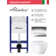 Инсталляция Alentori SISTEMA 50 AL.SIS33T с клавишей Alentori CHIAVE H гл/хром AL.CHI202CH и унитаз GROHE Euro Ceramic микролифт альпин-белый