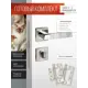 Ручка дверная Vettore R06.081 SN/CP c фиксатором 0605 межкомнатным механизмом WC 410 BS Kevlar и петлями Flush 100x75 сатин/хром