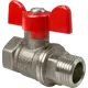 Кран шаровой прямой Valfex DN25 PN40 1" НР/ВР латунь ручка бабочка