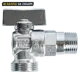 Кран шаровой угловой Bugatti Miami DN8 PN16 1/2"x3/4" НР латунь ручка бабочка