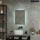 Зеркало для ванной Apeggo Alessia Led 60x70 GG90036 с фоновой подсветкой, бесконтактным сенсором, черной окантовкой