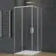 Душевой уголок Vincea Soft 2 VSS-3RN квадратный 90x90 см хромированный профиль эффект стекла прозрачное закаленное стекло