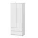 Шкаф распашной Арника Денвер с 2 дверями 80.1x205.2x46.2 см ЛДСП цвет белый