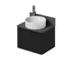 Тумба под раковину подвесная Итана 4657839161714 60см цвет черный софт