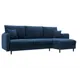 Диван угловой Лига-064 НПБ Лига диванов 129643 248x98x163 см велюр цвет brut 11 синий