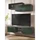 Модульная стенка Сима-ленд Норд 150x33x42 см ЛДСП цвет изумруд/графит