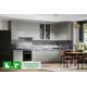Кухонный гарнитур угловой Стелла+ сборка ЛДСП/эмаль МДФ 150 см x 360 см x 249 см цвет светло-серый
