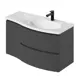 Тумба под раковину подвесная Итана 4657839163305 105см с раковиной цвет Графит