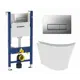 Комплект инсталляция и унитаз 3 в 1 инсталляция Geberit Duofix UP100 унитаз Enio Neo EN5370588 и кнопка хром матовый