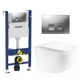Комплект инсталляция и унитаз 3 в 1 инсталляция Geberit Duofix унитаз подвесной Enio Unico EN3103895 и кнопка хром матовый
