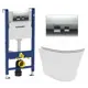 Комплект инсталляция и унитаз 3 в 1 инсталляция Geberit Duofix унитаз Enio Neo 5370588 и кнопка хром