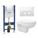 Комплект инсталляция и унитаз 3 в 1 инсталляция Geberit Duofix унитаз Enio Ekos 0170571 и кнопка белая
