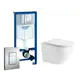 Комплект инсталляция и унитаз 3 в 1 инсталляция Grohe Rapid SL унитаз WeltWasser Merzbach и кнопка хром