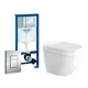 Комплект инсталляция и унитаз 3 в 1 инсталляция Grohe Rapid SL унитаз Enio Pulito и кнопка хром квадрат