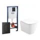 Комплект инсталляция Grohe Rapid SL унитаз Enio Binario Tornado EN4180237 и кнопка черная матовая