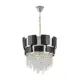 Светильник подвесной Lumina deco Kruvia Ldp 7045-400 bk+chr 4 лампы 7 м² цвет прозрачный/черный