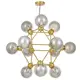 Люстра подвесная Lumina deco Zodiak Ldp 160n-12 md+gy 12 ламп 29 м² цвет бронза/дымчатый