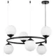 Люстра подвесная Lampit Fino Tp 2003-6-rd bk 6 ламп 10 м² цвет белый/черный