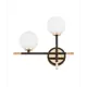 Настенный светильник Lumina deco Marsiada Ldw 6033n-2 bk+fgd цвет белый/черный/золотой