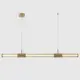 Светильник подвесной светодиодный Crystal lux Lineup sp24w brass 9 м² теплый белый свет цвет янтарный/латунь