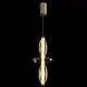 Светильник подвесной светодиодный Crystal lux Quasar sp14w led amber 5 м² нейтральный белый свет цвет золото