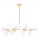 Люстра на штанге Lumina deco Marsiada Lmd_ldp_6033-16_gd 16 ламп 21 м² цвет белый/золотой