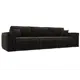 Диван раскладной Лига диванов Лига-081 НПБ Лонг 358x95x117 см велюр цвет brut 17 коричневый