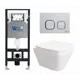 Комплект инсталляция и унитаз 3 в 1 инсталляция WeltWasser Amberg унитаз Enio Vicino EN9170544 и кнопка белая