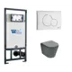 Комплект инсталляция и унитаз 3 в 1 инсталляция WeltWasser Marberg 507 унитаз Salzbach серый с кнопкой белой RD